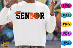 Basketball Senior 2026 Svg, Png, Senior Night, School Pride Product Image 1