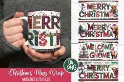 Christmas Mug Wrap Design - Christmas Snowman Sublimation Product Image 1