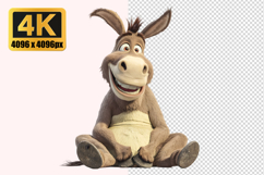 Sitting Donkey Transparent PNG Product Image 1