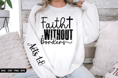 Faith Without Borders - Christian Sleeve T-Shirt Design Product Image 3