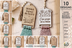Macrame Bookmarks Bundle Laser Cut. Engraved Bookmark SVG Product Image 1