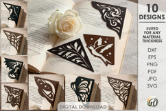 Corner Bookmarks Bundle. Bookmark paper cut. Page Marker SVG Product Image 1