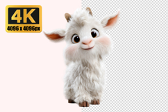 Cute Baby Goat Transparent PNG Product Image 1