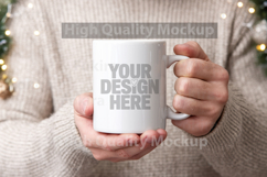 Christmas Mug Mockup Template - Christmas Background Product Image 1
