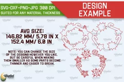 Christmas Wreath Door Sign Laser Cut. Christmas Decor SVG Product Image 2
