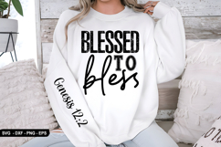 Blessed to bless - Christian Sleeve T-Shirt Design Product Image 3