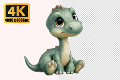 Cute Baby Dinosaur Transparent PNG Product Image 1