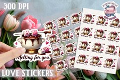 Love sticker Sheet Valentine Day Lovers Funny Sweets PNG Product Image 1
