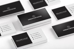Simple Black Minimalist Business Card Template Product Image 7
