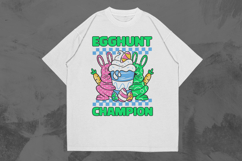 Egghunt Champion Easter Retro 90&#039;s T-shirt Design Product Image 1