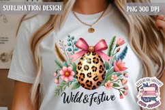 Easter Bunny Leopard Print PNG Holidays Spring Cute Animals Product Image 1