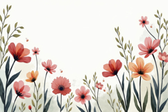 Pink Floral Field Background Product Image 1