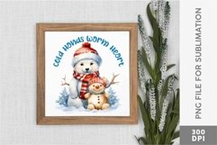Dog Snowman Winter Sublimation PNG Designs Bundle Product Image 8