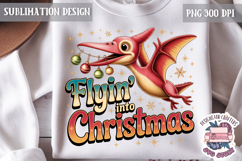 Christmas Dinosaur Funny Quote Sublimation design Tshirt Product Image 1