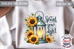 SunFlowers Clipart Sublimation Bundle 28 PNG Motivational Product Image 10
