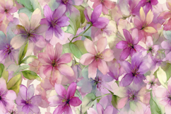 Watercolor Floral Pattern Background Product Image 1