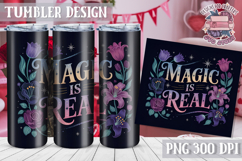 Sublimation Tumbler WRAP Vintage Quote Flowers Motivational Product Image 1