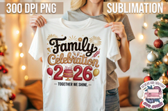 Christmas Quote Sublimation design Winter Tshirt Family PNG Product Image 1