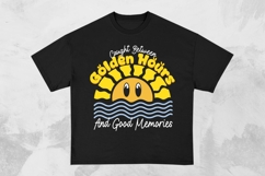 Golden Hours Retro Summer T-shirt Design Product Image 1