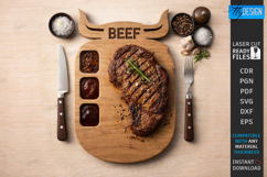 Steak Board Laser Cut | Serving Tray | BBQ Platter | Kitchen Product Image 1