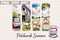 Summer Farm Brushstrokes PNG Sublimation Rustic Country Product Image 1