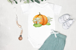 Witchy Pumpkin House Watercolor Clipart Pumpkin House, Cat Product Image 7