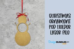 Snowman Ornament Gift Coffee Pod Stand Laser Cut Project Product Image 1