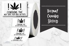 Contains THC Cannibis Thermal Stickers Product Image 1