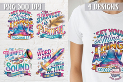 Bible Quote Colorful Clipart PNG Sublimation 4 Designs Product Image 1