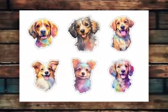 50 Watercolor Dogs | Stickers For Cricut | PNG Product Image 8
