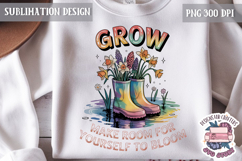Spring Sublimation Design PNG Motivation Quote Flowers Product Image 1