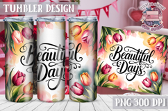 Sublimation Tumbler WRAP Summer Quote Watercolor Product Image 1