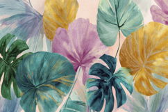 Colorful Tropical Leaves Background Product Image 1