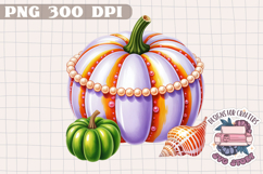 Autumn Pumpkin Sublimation design Fall Decorative Color PNG Product Image 1