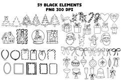 Christmas Coquette Clipart PNG Elements &amp; Seamless Patterns Product Image 8