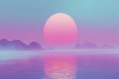 Sunset Lake Mountain background Product Image 1