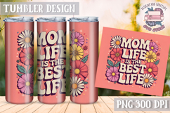 Mother&#039;s Day Tumbler WRAP Vintage Quote Flowers Sublimation Product Image 1