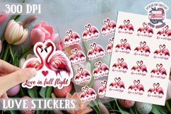 Love sticker Sheet Valentine Day Cute Animals Quote PNG Product Image 1