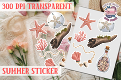 Summer sticker Cute flowers Love Picnic Beach Spring Product Image 1