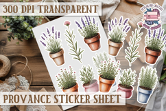 Cozy sticker sheet Flowers Scrapbook PNG Provence Product Image 1