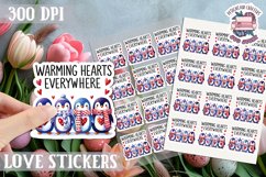 Love sticker Sheet Valentine Day Cute Animals Quote PNG Product Image 1