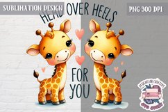 Valentine Love Animals Cute Quote Sublimation Design PNG Product Image 1