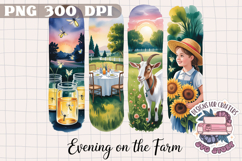 Summer Farm Brushstrokes PNG Sublimation Rustic Country Product Image 1