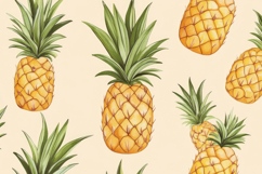 Pineapple Pattern Background Wallpaper Product Image 1