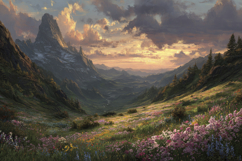 Mountain Landscape Background Wallpaper Product Image 1