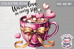 St Valentine’s Coquette Bow PNG Holidays Funny Watercolor Product Image 1