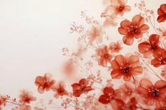 Peach Floral Background Wallpaper Product Image 1