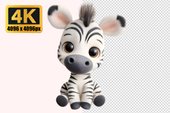 Cute Baby Zebra Transparent PNG Product Image 1