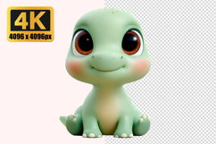 Cute Baby Dinosaur Transparent PNG Product Image 1