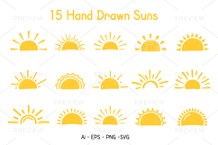 Hand Drawn Suns Product Image 1